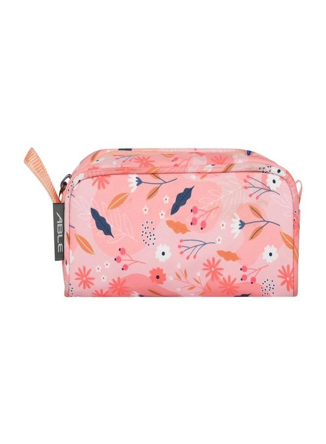 ABLE Multi Print Pouch, Pen/Pencil Case, Stationery Bag, For Girls - School/College/Casual Pouch Peach. - Image 1